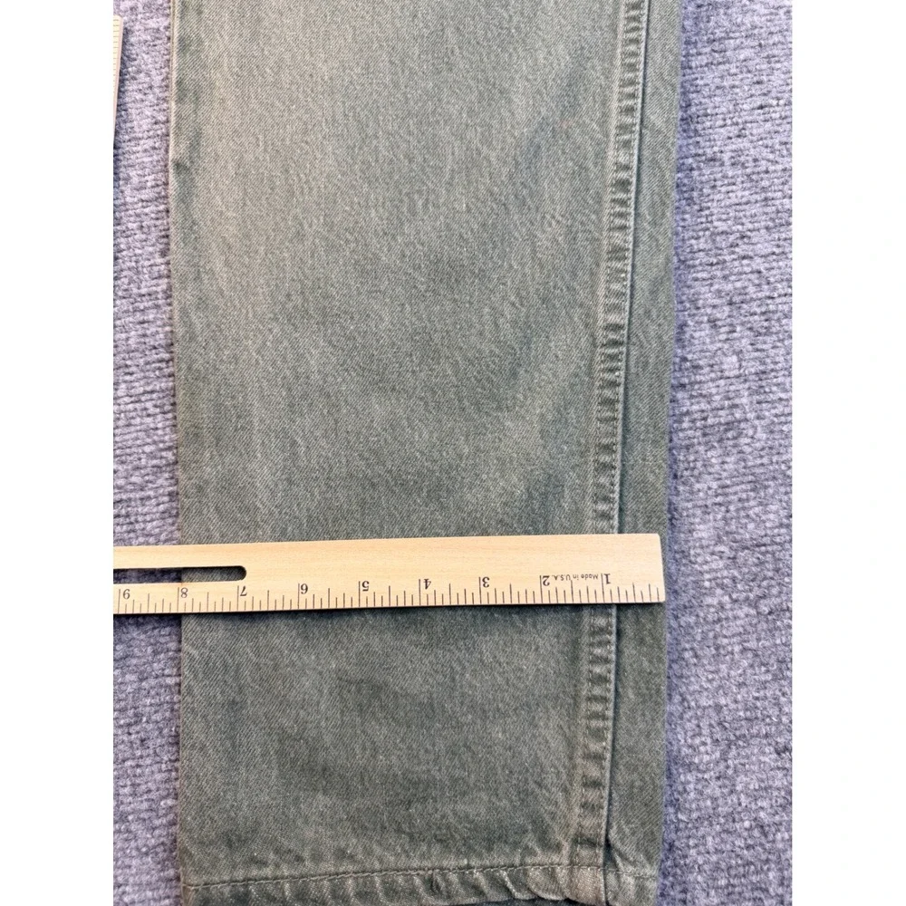 Vintage Levis 550 Orange Tab Green Jeans 38x34 USA Made 90s Relaxed Fit Denim‎
